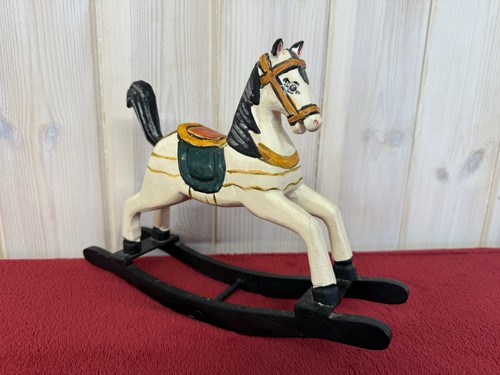 Wooden rocking horse decorated - rocking,