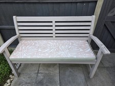Heavy Solid Oak Garden Bench And Small Table