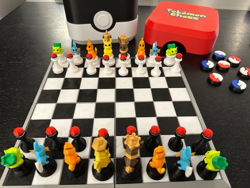 Pokemon chess set 3d printed - set,