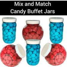 Large White Plastic Sweet Jars