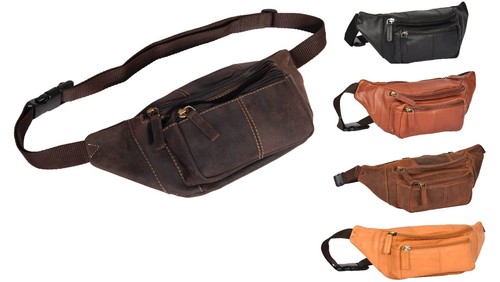Genuine leather bum bag - bum,