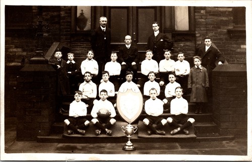 School football team trophy - school,