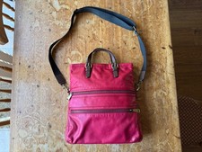 FOSSIL PINK LEATHER HANDBAG MULTI COMPARTMENT BAG CROSSBODY