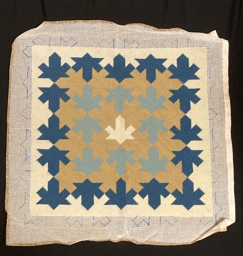 Vintage needlepoint geometric - vintage,