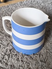 TG Green Cornishware Blue White Large Jug 14 Cm Tall