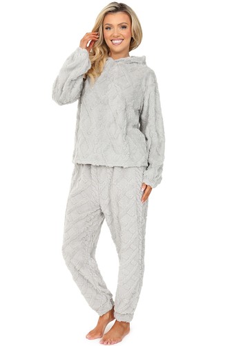 Womens grey cable jacquard - grey,