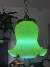 Uranium Glass Shade  Ceiling Light