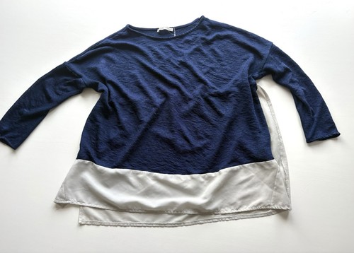 Zara blue white colourblock - zara, blue/white