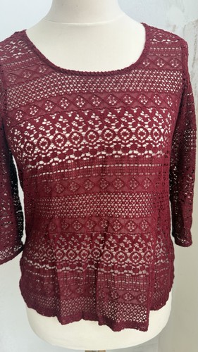 Fat face ladies red lace - fat,