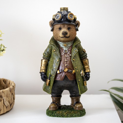 Steampunk explorer bear - steampunk,
