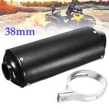 38 mm Black Motorcycle Exhaust