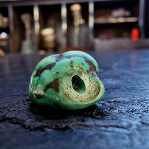 Tibetan turquoise amulet - tibetan,