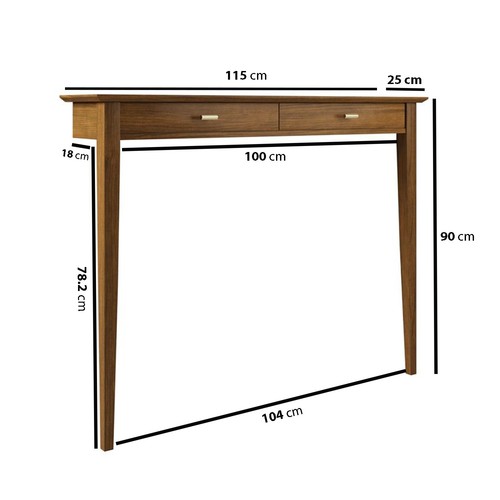 Small narrow walnut - walnut, console