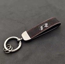 Black R Suede Keyring Golf