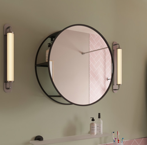 Croydex round bathroom mirror - round,