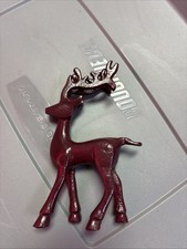 Red Cast Aluminum Metal Deer