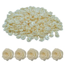 15mm Satin Ribbon Roses -
