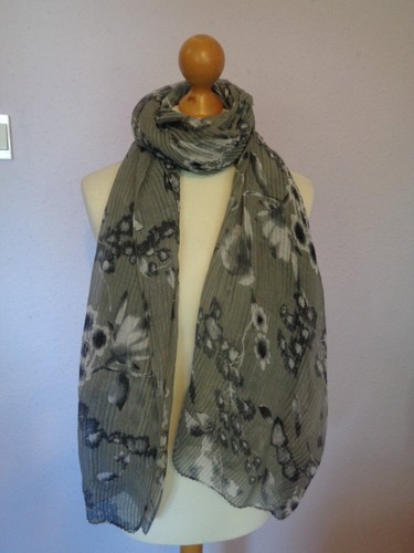 Scarf primark grey white - scarf,