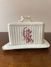 Antique Victorian Cheese Dish Decorative Wedge Shape and Large Size