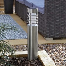 Solar Bollard Stake Light Outdoor Lantern Stainless Steel Lantern LED Large