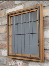 Mirror with Caged Front great industrial look quirky