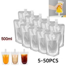 500ML Clear Plastic Spouted