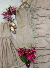 Embroidered Cinon Silk Sharara