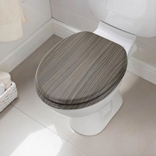 Grey Wooden Toilet Seat MDF