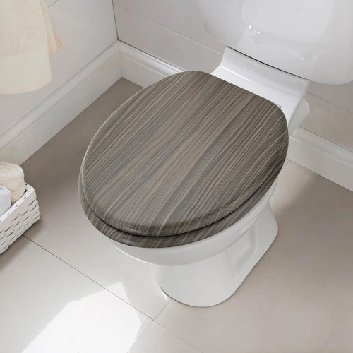 Grey wooden toilet - wooden,