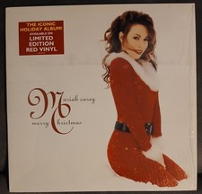 MARIAH CAREY - Merry Christmas - RED Vinyl LP - 2015 Reissue On Columbia