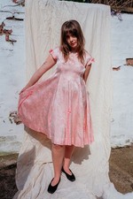 Vintage 1940s silk dress in