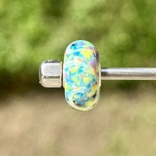 Trollbeads event limited pink based multi coloured trollstone blue yellow