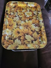 Vtg Metal TV Lap Tray Folding