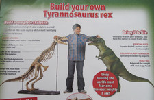 Large Amazing Dinosaur T Rex model skeleton & skin.  Parts. 1.2m / 4 foot tall.