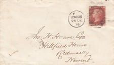 GB QV Penny Red Corner Letter