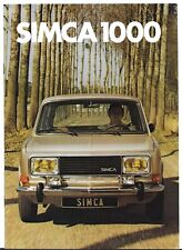 Simca 1000 1977 Swiss Market Sales Brochure 1006 LS 1006 SR Rallye 2