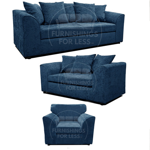 Monaco blue corner sofa - blue,