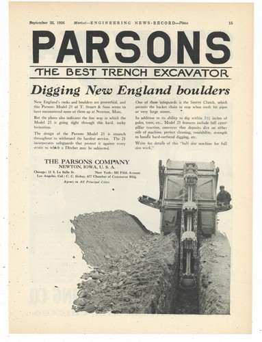 1926 parsons model 21 - co., ad: