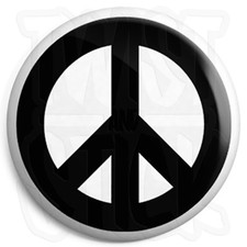 Peace Symbol - Black - 25mm