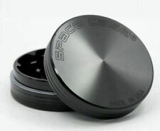 Black Space Case Herb Grinder 63mm 2-piece / part Large Spacecase UK SELLER