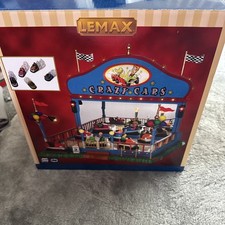 Lemax Crazy Bumper Car Animated Carnival Ride Amusement Park Christmas Village