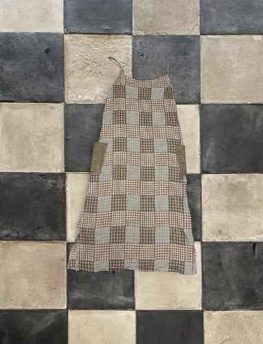 Unif patchwork brown plaid - patchwork,
