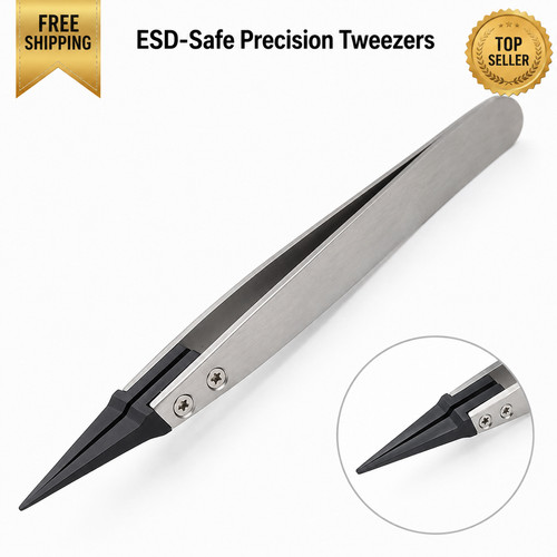 Esd safe precision tweezers - precision,