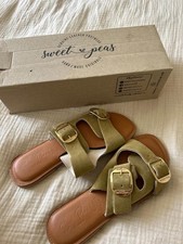 SweetPeas Handmade leather sandals with buckle detail