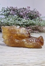 Yellow Fluorite Crystal Dragon
