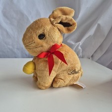 Rare LINDT Gold Rabbit “Chocolate" Bunny With Zip Up Pouch 10” Plush Soft Toy