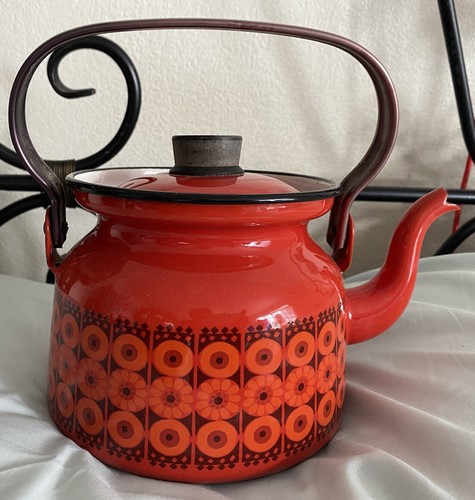 Vintage enamel orange - vintage,