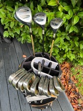 NICE SET OF MENS MIZUNO / BEN SAYERS GOLF CLUBS IN A CART BAG. R/H. Free Post