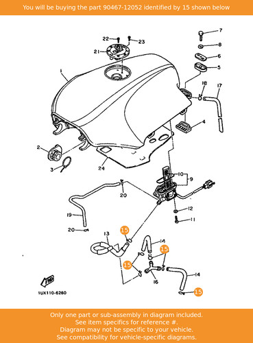 Yamaha clip 90467 12052 - yamaha, oem