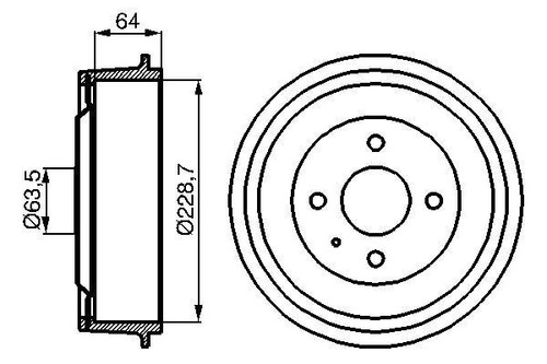 New brake drum for - 2x,